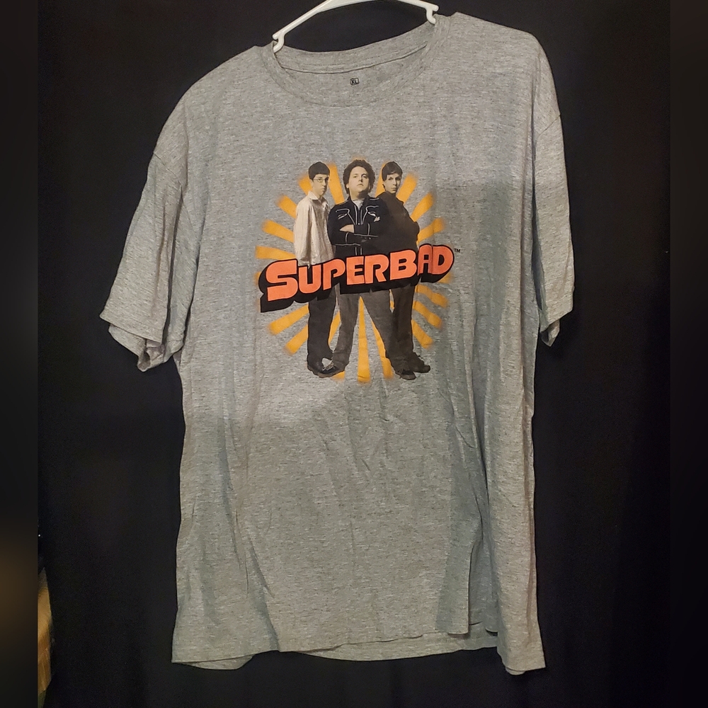 Grey Superbad Short Sleeve Tee Shirt